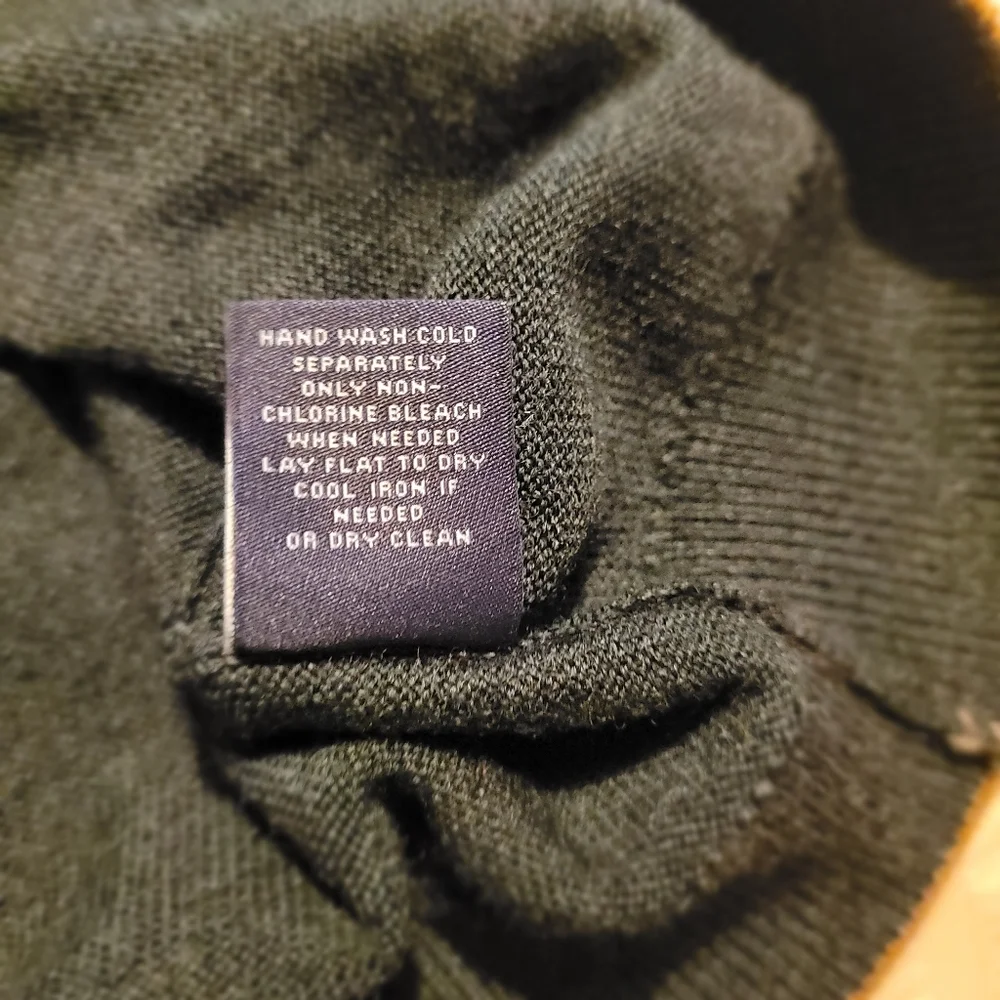 Hart Schaffner Marx Men Etra Fine Merino Wool 1/2 Zip Sweater Sweater Green 2XB